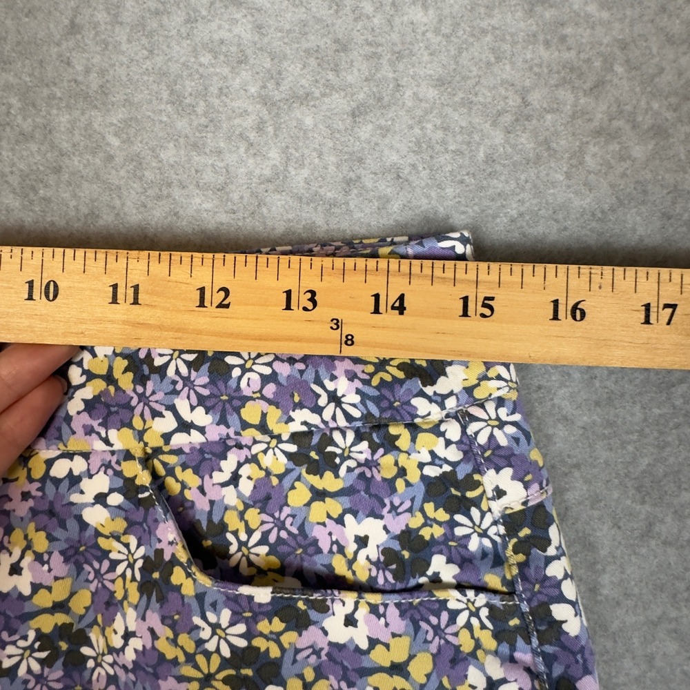 NAPA VALLEY Floral Print Mini Skort Womens 4P Purple Yellow White A Line Y2K - Picture 5 of 9